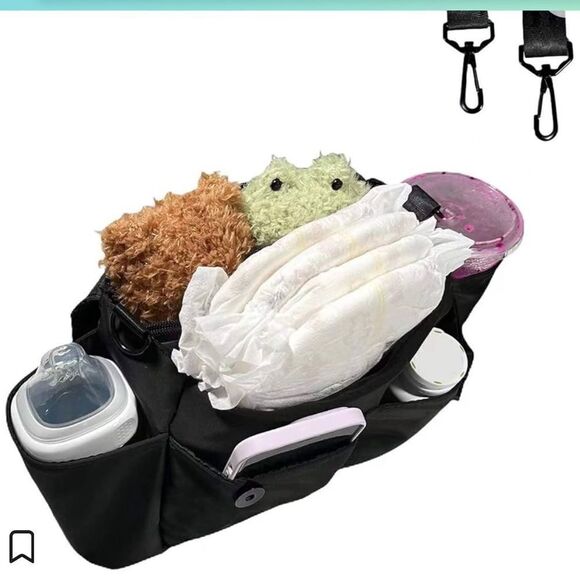 Luxury Little stroller organizer.  NWOT black nylon - Picture 7 of 11